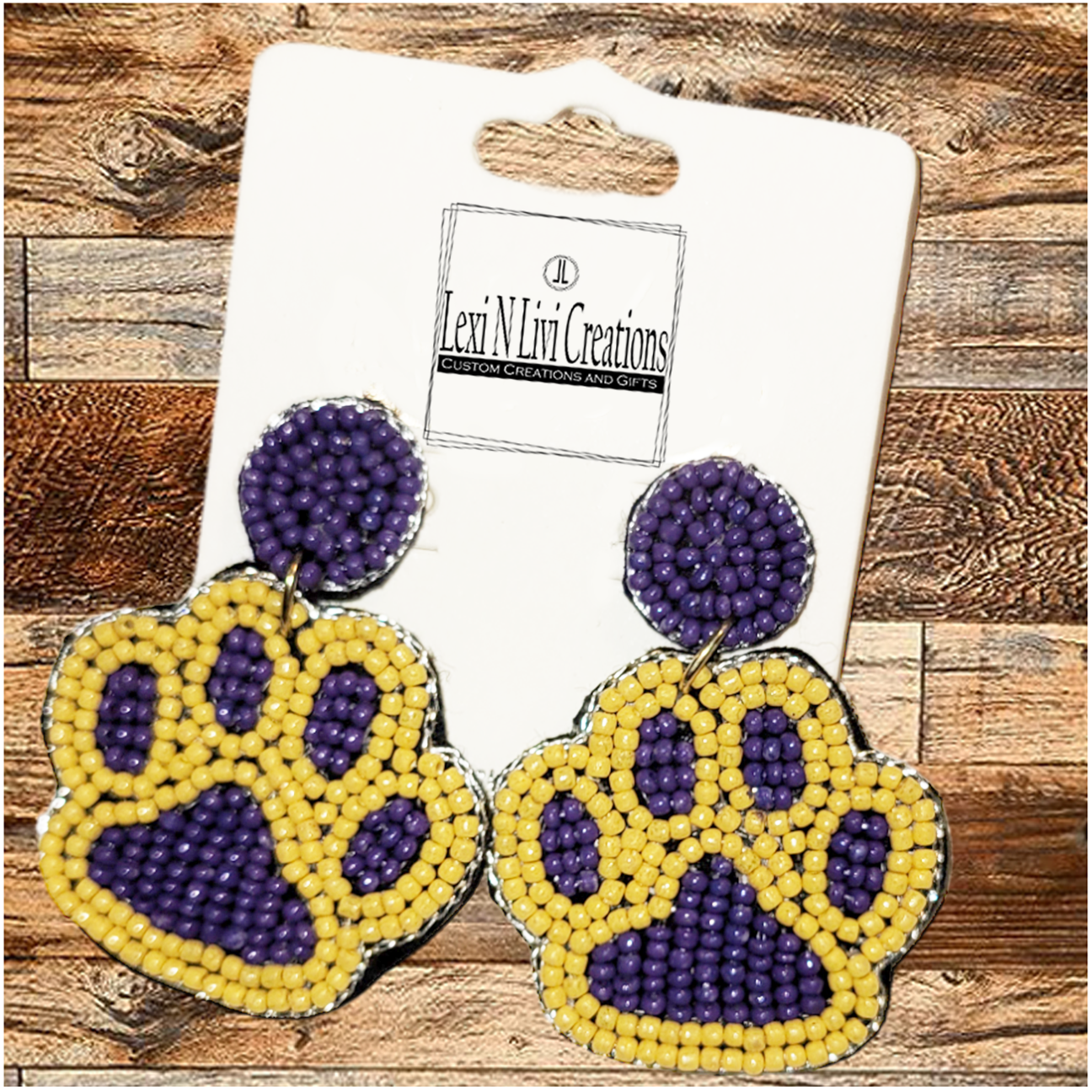 Purple and Gold Pawprint