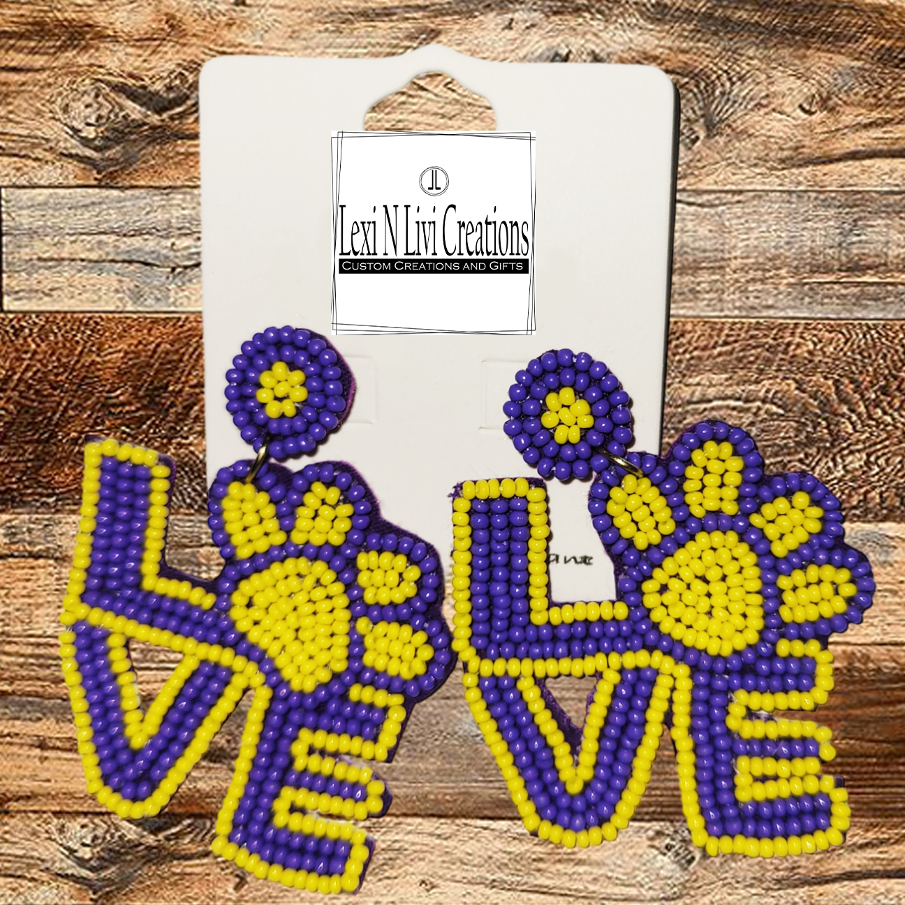 Love Paw Print Purple and Gold